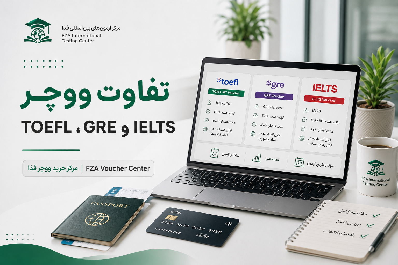 تفاوت ووچر تافل، جی آر ای و آیلتس